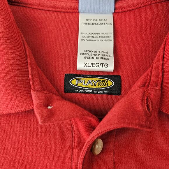 San Francisco‎ 49ers Polo Men's XL Red Reebok NFL Football Sportswear Shirt - Picture 7 of 10